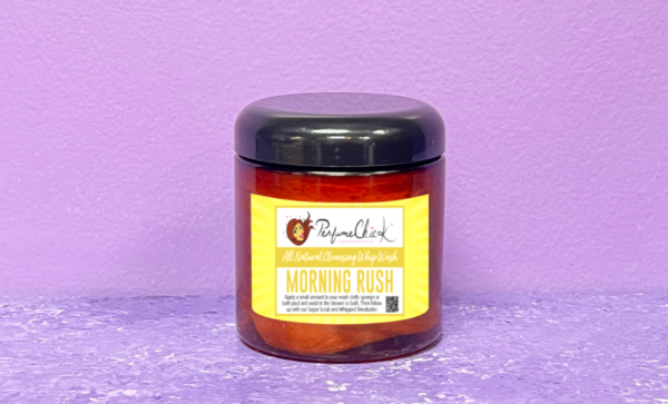 ALL NATURAL CLEANSING WHIP WASH (MORNING RUSH) !!    8oz. Jar      (WHIPPED CREAM SOAP)